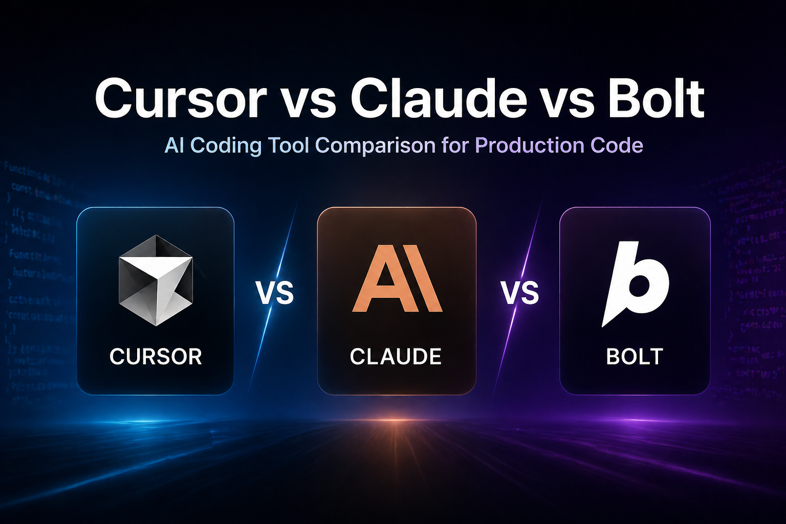 Cursor vs Claude vs Bolt – AI Coding Tool Comparison for Production Code